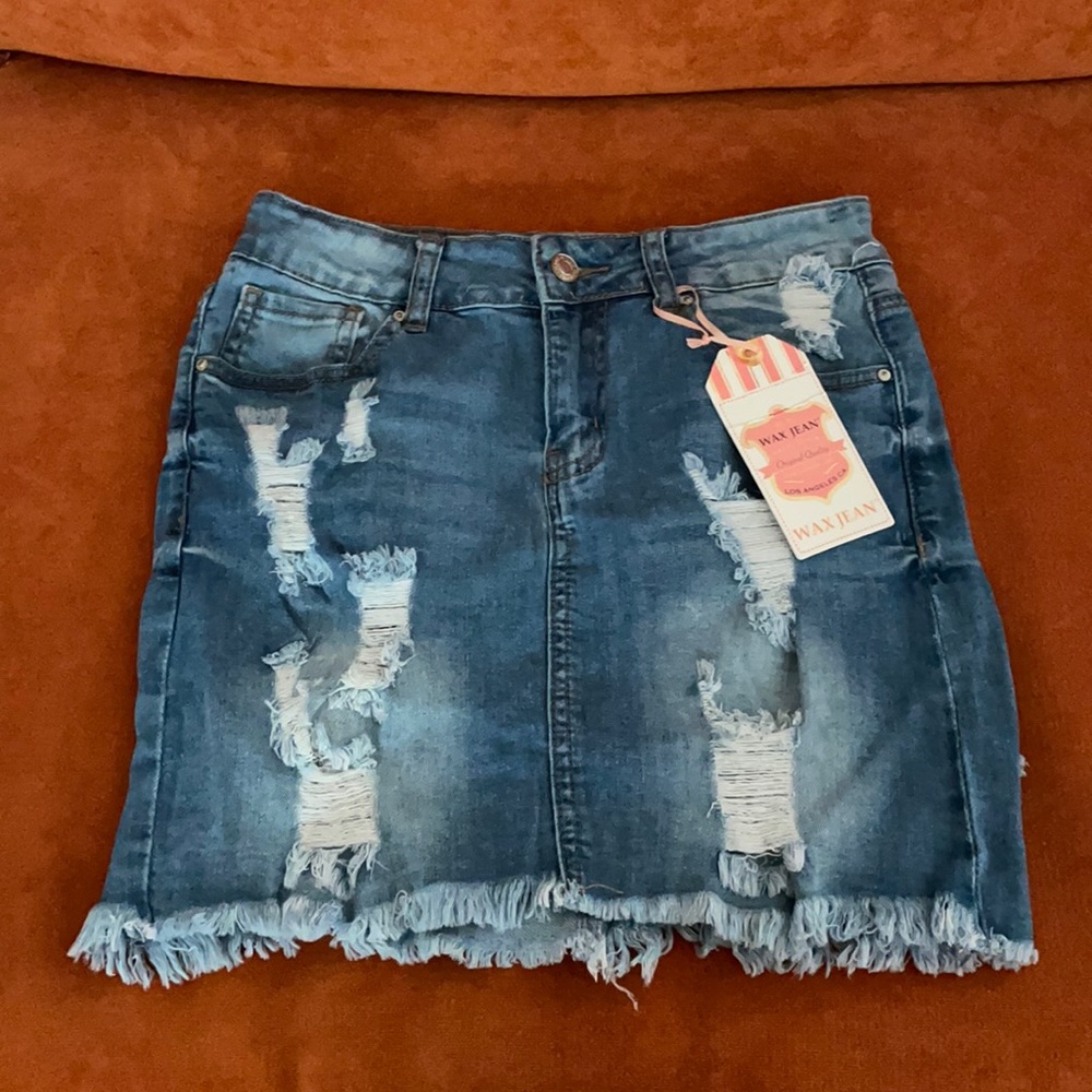 Wax Jean skirt! NEVER WORN!